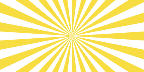 Abstract template with yellow sunrays on light background. Abstract background with light of sunburst. sunrise background, retro round lines. summer ray sunburst hot sunrise wallpaper background.