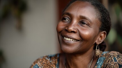 portrait of a healthy and happy middleaged african woman living with hiv no logos no brands ar 169