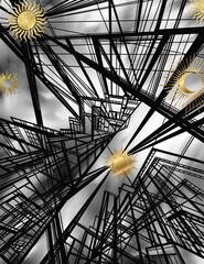 glass roof of a building