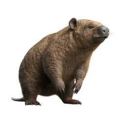 Fototapeta premium A realistic rendered wombat isolated on transparent background