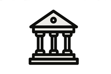 Government Capitol Building Symbol Vector Icon