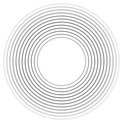 Circular oval frame with 13 concentric lines, thinner inside and thicker outside, featuring a gradient from inside out.