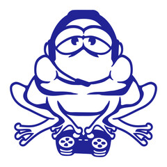 Frog Gamer Nerd gaming controller console game fun