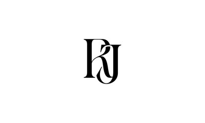 RJ initial letters, monogram logo