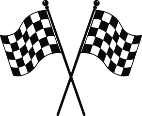 Checkered Racing Flags Vector EPS File | High Quality Editable Design, Digital Clipart, Scalable Graphic Illustration, Print Ready Artwork, Creative Template Download
