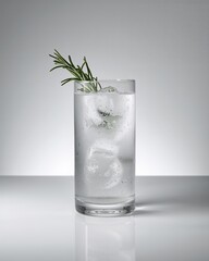 glass of water with mint