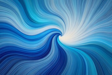 Abstract flowing blue and white lines create a vortex background