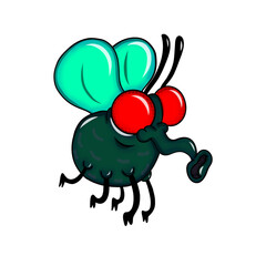  Fly Character with Big Red Eyes