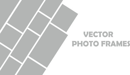 Creative 11 Photo Collage Vector Template for Portfolio and Scrapbook Layouts