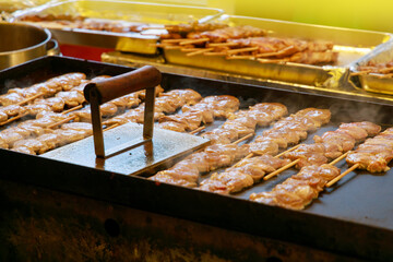 牛串焼きの屋台