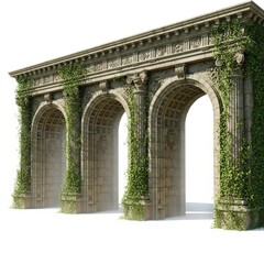Obraz premium Ancient roman archway with ivy overgrowth evoking timeless grandeur and natural reclamation