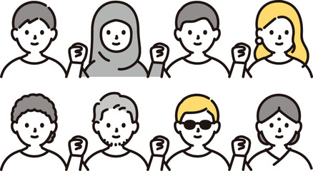 various races holding hands svgrepo com