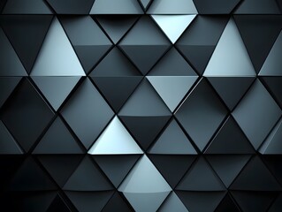 Abstract Dark Gray Triangular Geometric Pattern Background