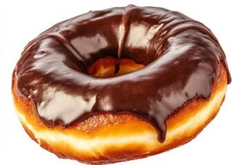 Indulge in temptation with a delicious, decadent chocolate glazed donut, a sweet treat perfect for any occasion or craving.