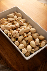 Pistachios. A healthy snack, an important source of vegetable protein, fiber, healthy fats, vitamins, and minerals. They can be eaten as a snack or as an ingredient in a wide variety of recipes.