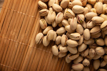 Pistachios. A healthy snack, an important source of vegetable protein, fiber, healthy fats, vitamins, and minerals. They can be eaten as a snack or as an ingredient in a wide variety of recipes.