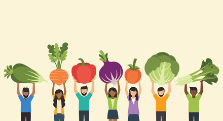 People of Diverse Backgrounds Unite to Showcase the Abundance of Fresh Healthy Produce Gathered from Local Gardens