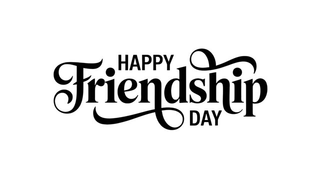 Celebrate Happy Friendship Day with this lovely script lettering, perfect for cards, social media posts, and heartfelt messages of appreciation!
