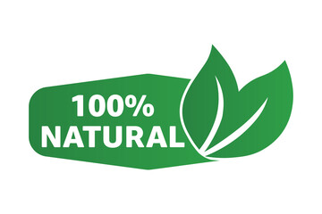 eco-friendly icon, eco-friendly product label. 100% Organic Label Badge – Natural Eco Friendly Product Tag Design