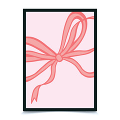 Abstract girl posters trendy bows girly things party hearts cherries cakes