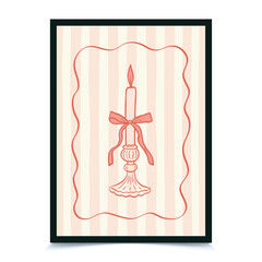 Abstract girl posters trendy bows girly things party hearts cherries cakes