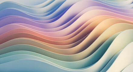 Fototapeta premium Abstract Pastel Wave Design for Modern Branding and UI