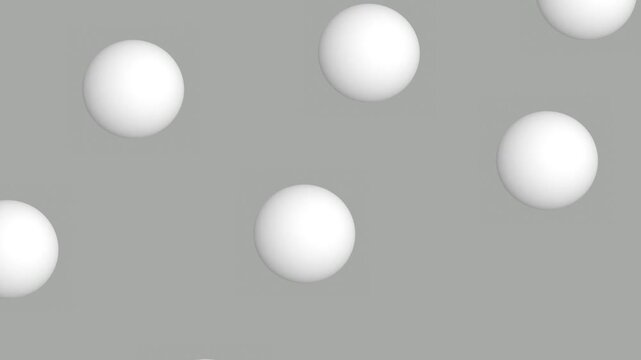 白い球体が浮かぶミニマルな空間動画。