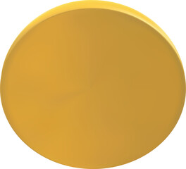 Golden round coin, cash money, flying or falling, empty.
