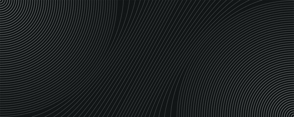 Abstract track with curves from black curved parallel lines on a white background. Trendy vector background