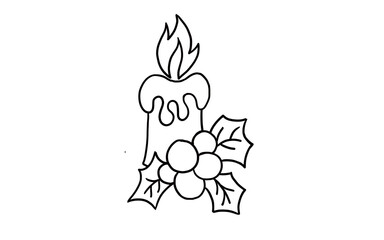 line of christmas candles