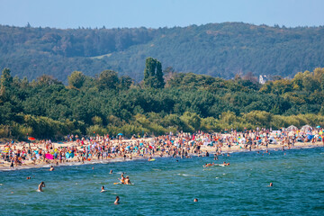 Sopot Beach with People, Poland