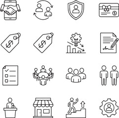 Meeting Big Line icon set. Contains related to consultation, meeting, social, video, call, room, meet and more. Minimalist set of line pictogram. 
