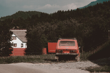 Summer in rural Romania. Traditional homes and costums. Pets and domestic animals.