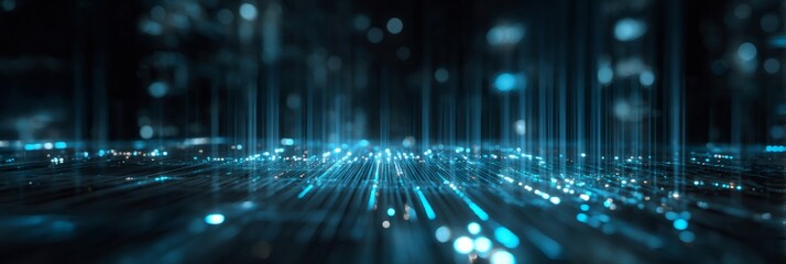 Data flowing across digital network connection lines