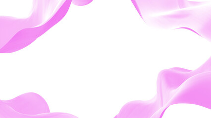 Abstract magenta shapes frame a creating a modern design on transparent background