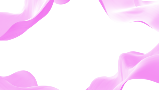 Abstract magenta shapes frame a creating a modern design on transparent background