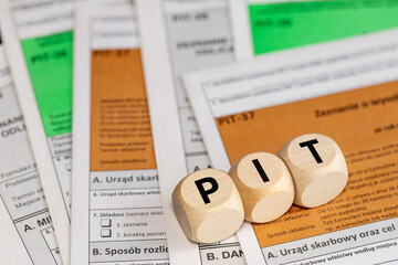 Poland taxes. Completing the tax return called PIT. Annual tax settlement in Poland.