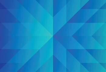 Fototapeta premium Vibrant abstract background with symmetrical geometric pattern in bright blue and aqua gradients, creating a dynamic, modern 'X' shape. 