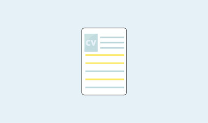 CV icon vector design