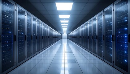 Server room, modern, technological