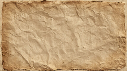 Crumpled old parchment paper resting on a textured background for artistic and decorative use in various projects