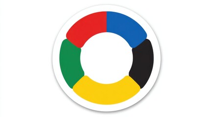 Obraz premium Colorful Circular Design Featuring Vibrant Segments Representing Various Tones and Hues in a Striking Arrangement