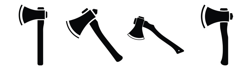 axe Icon Set, Vector illustration