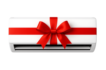 Air conditioner gift isolated on transparent background