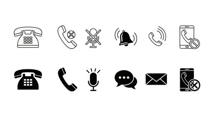 Phone and Communication Icons Set