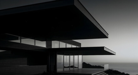 A home with large, deep overhangs for shade