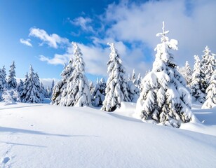 Snowy winter forest landscape (3)