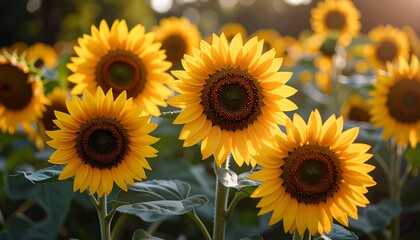 Fototapeta premium Sunflowers in a field