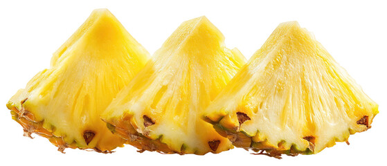 Three slices of ripe pineapple (5)