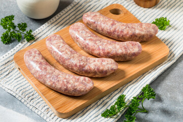 Organic Raw Pork Bratwurst Sausage